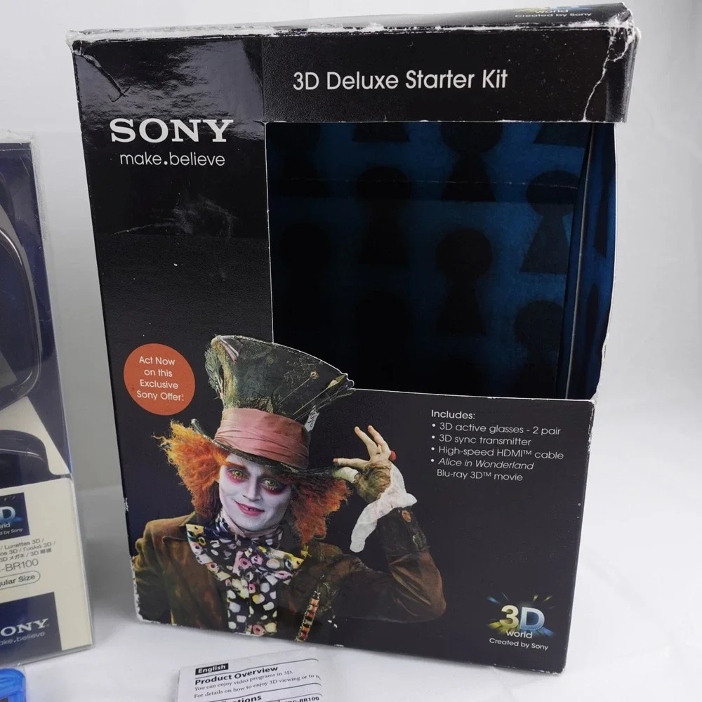 Sony 3D Deluxe Starter Kit w/ Alice in Wonderland Blu-ray 3D Movie